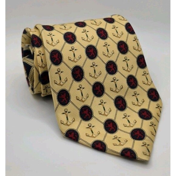 Tommy Hilfiger Other - Tommy Hilfiger 100% Italian Silk Tie Anchor Print